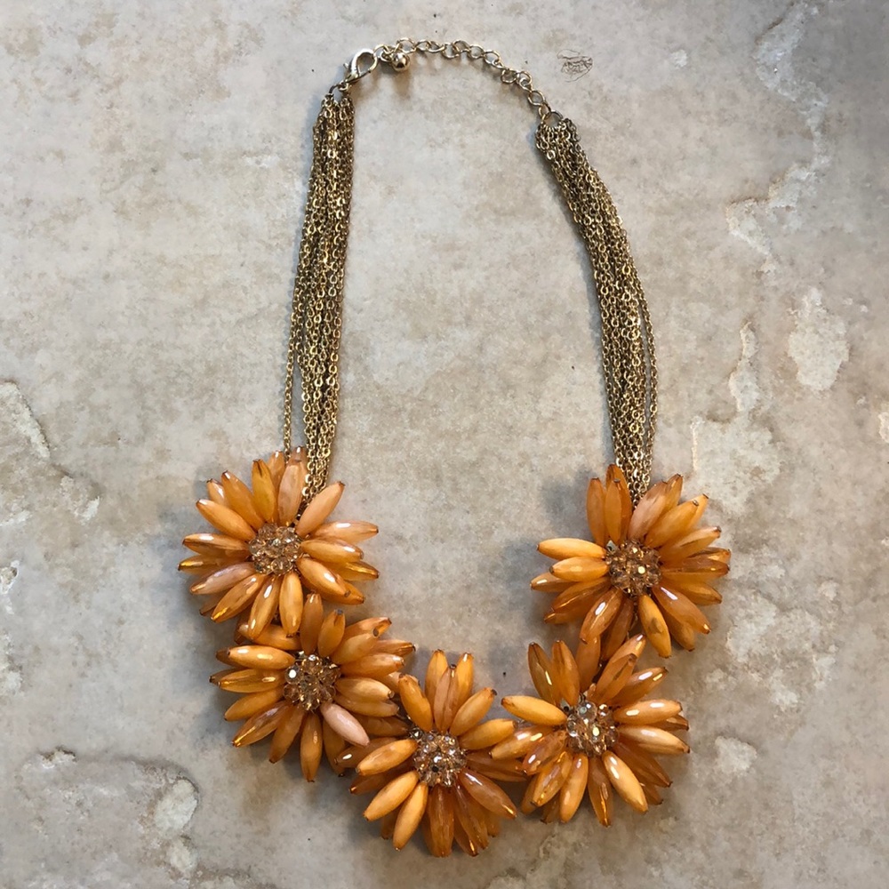 Orange flower necklace